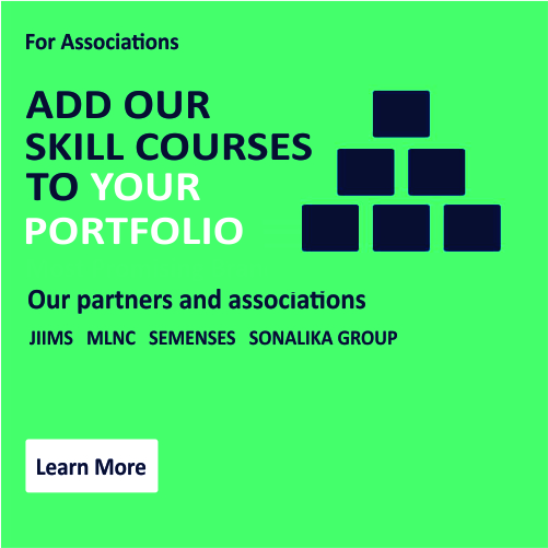 For association add our skill courses to your portfolio